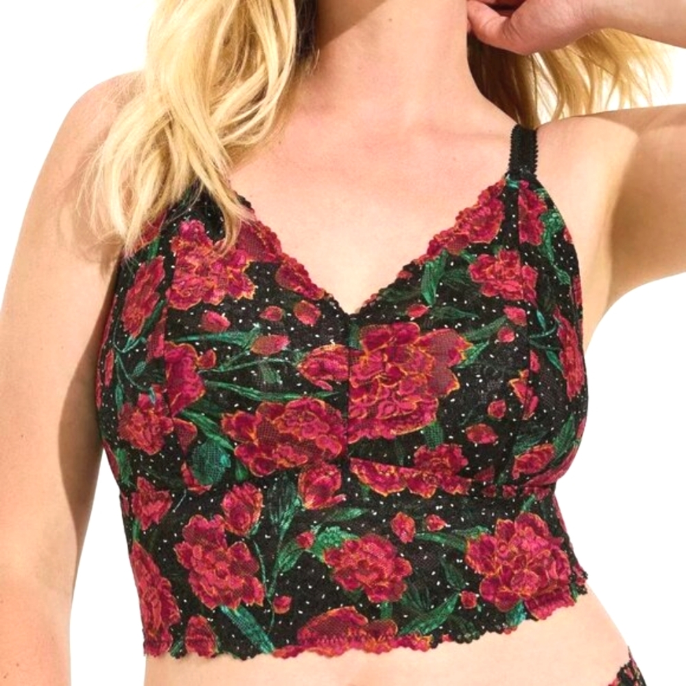 ❤️NWT TORRID LINGERIE - LACE LONGLINE BRALETTE - FLORAL POWER MESH